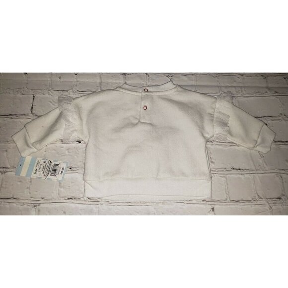 NWT Cat & Jack Baby Girls Cream 0-3mo Believe Holiday Sweater - Picture 2 of 2